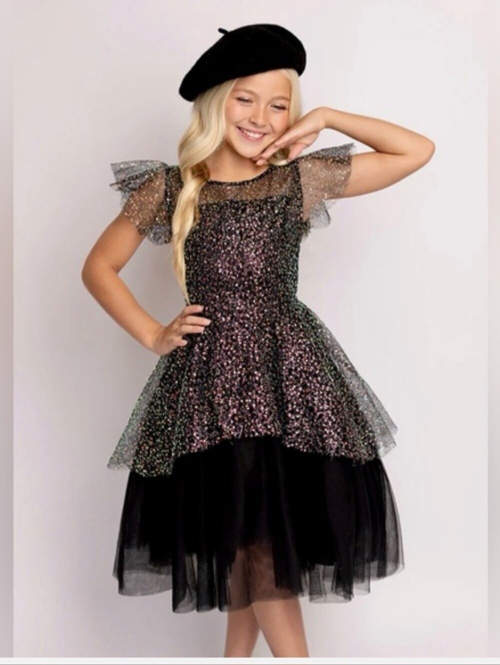 Joyfolie Girls Size 8 Multicolor Sequined Petticoat Dress Party Occasion